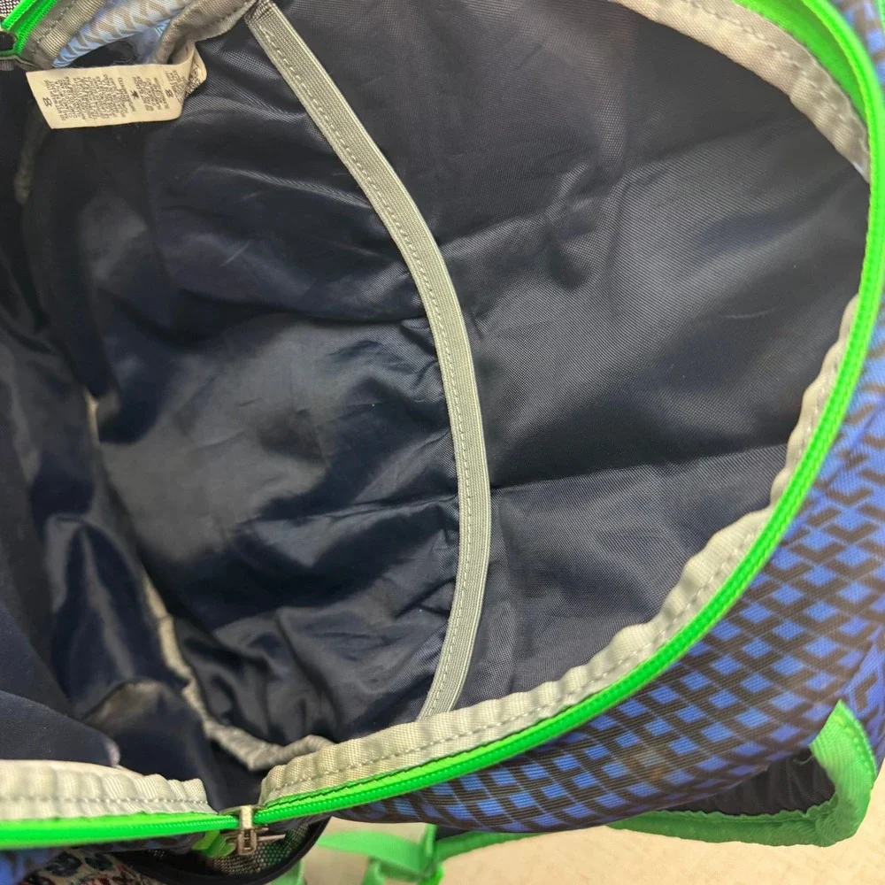 Under Armour Backpack Kids One Size Blue Green Geometric 1256655 Sporty School